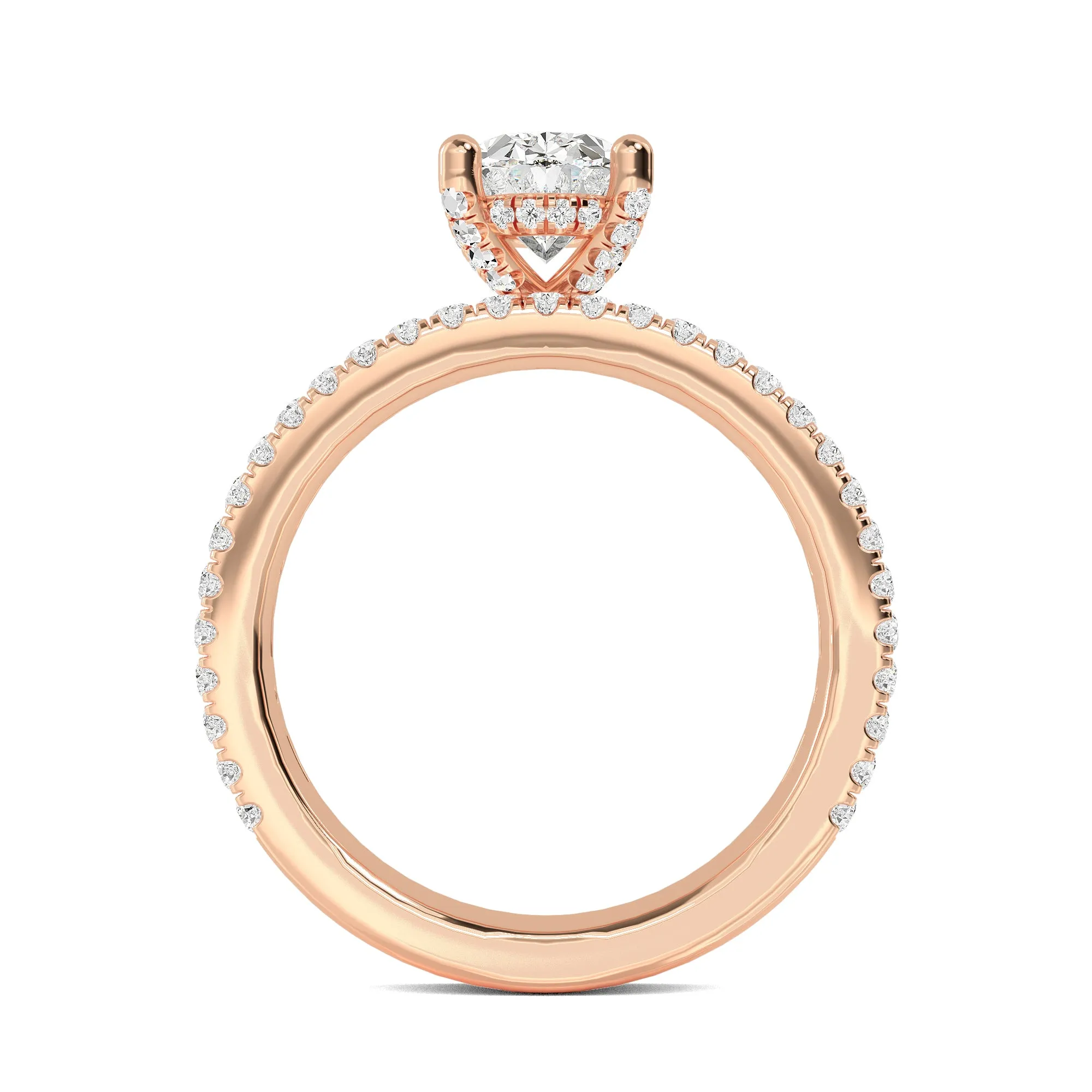 Stunning Oval-Cut Diamond Gold Ring