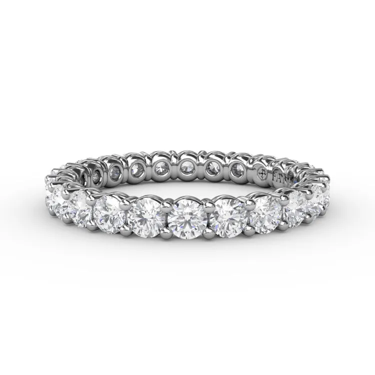 Stunning Shared Prong Eternity Band