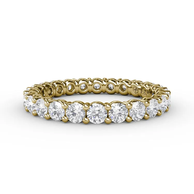 Stunning Shared Prong Eternity Band