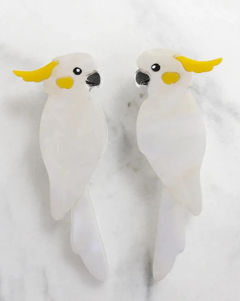 Sulphur-Crested Cockatoo Earrings