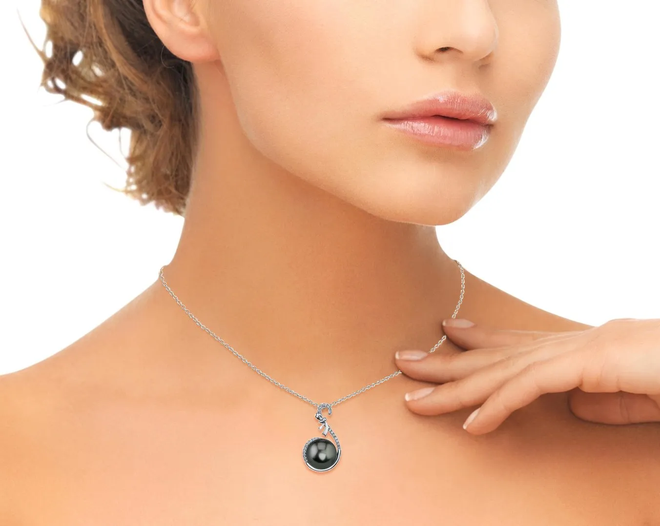 Tahitian South Sea Pearl & Diamond Courtney Pendant