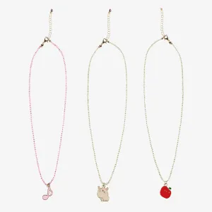 Trio de colliers avec pendentifs, enfant || Trio of necklaces with pendants, child