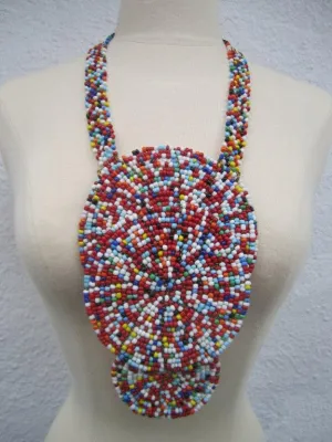 Triple bound clustered large beads Necklace 3