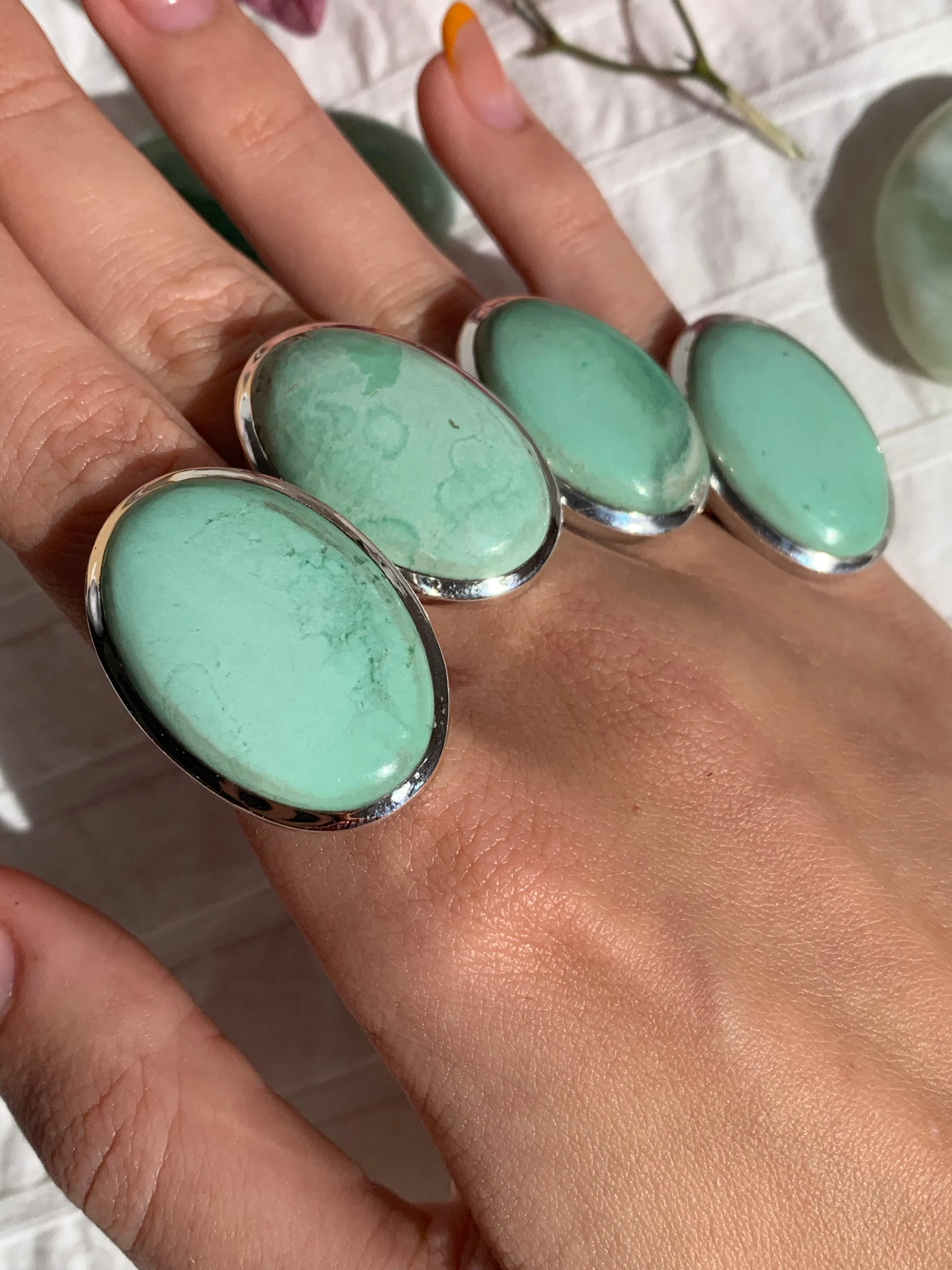 Variscite Naevia Ring - Large Oval