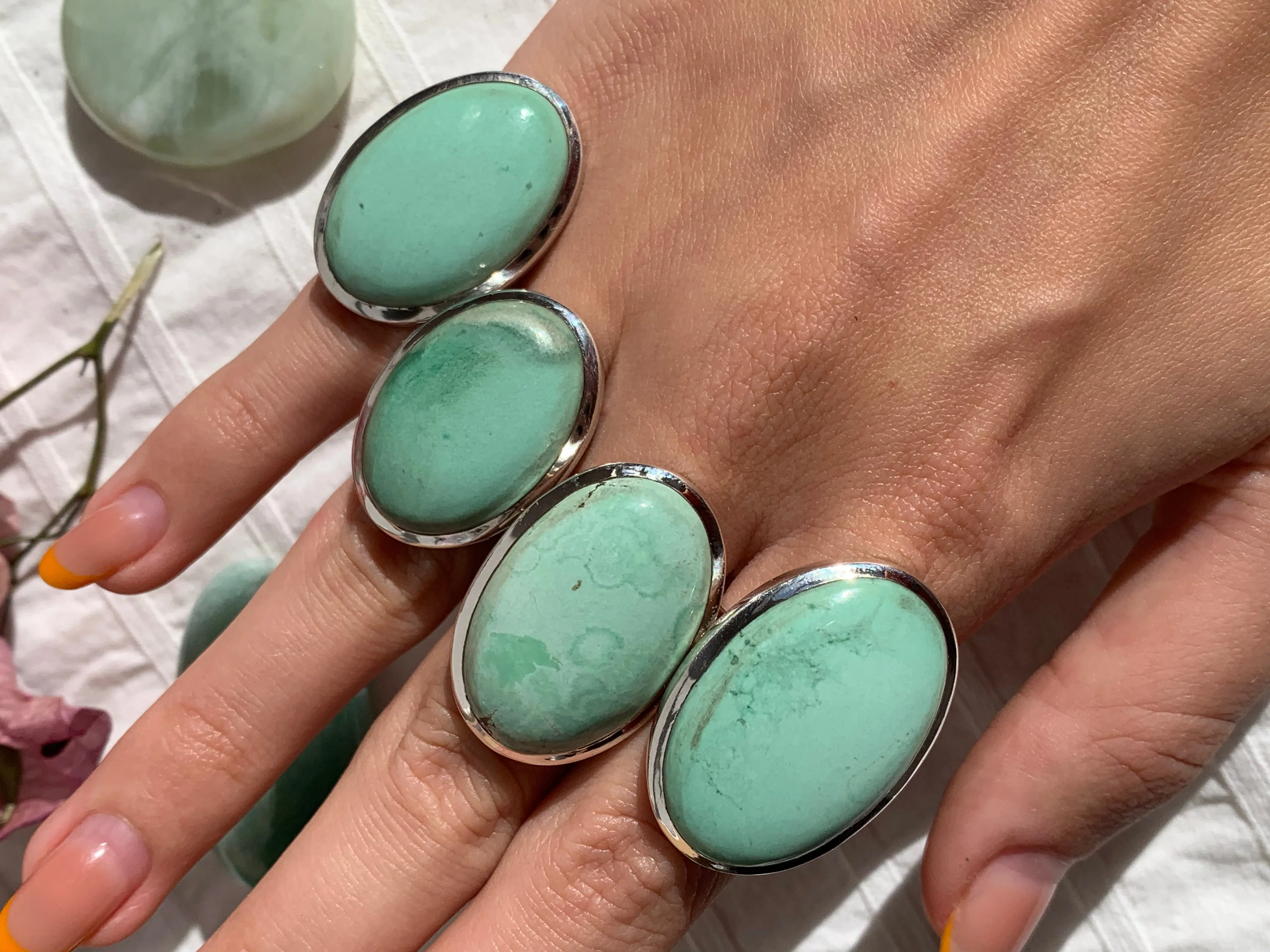 Variscite Naevia Ring - Large Oval