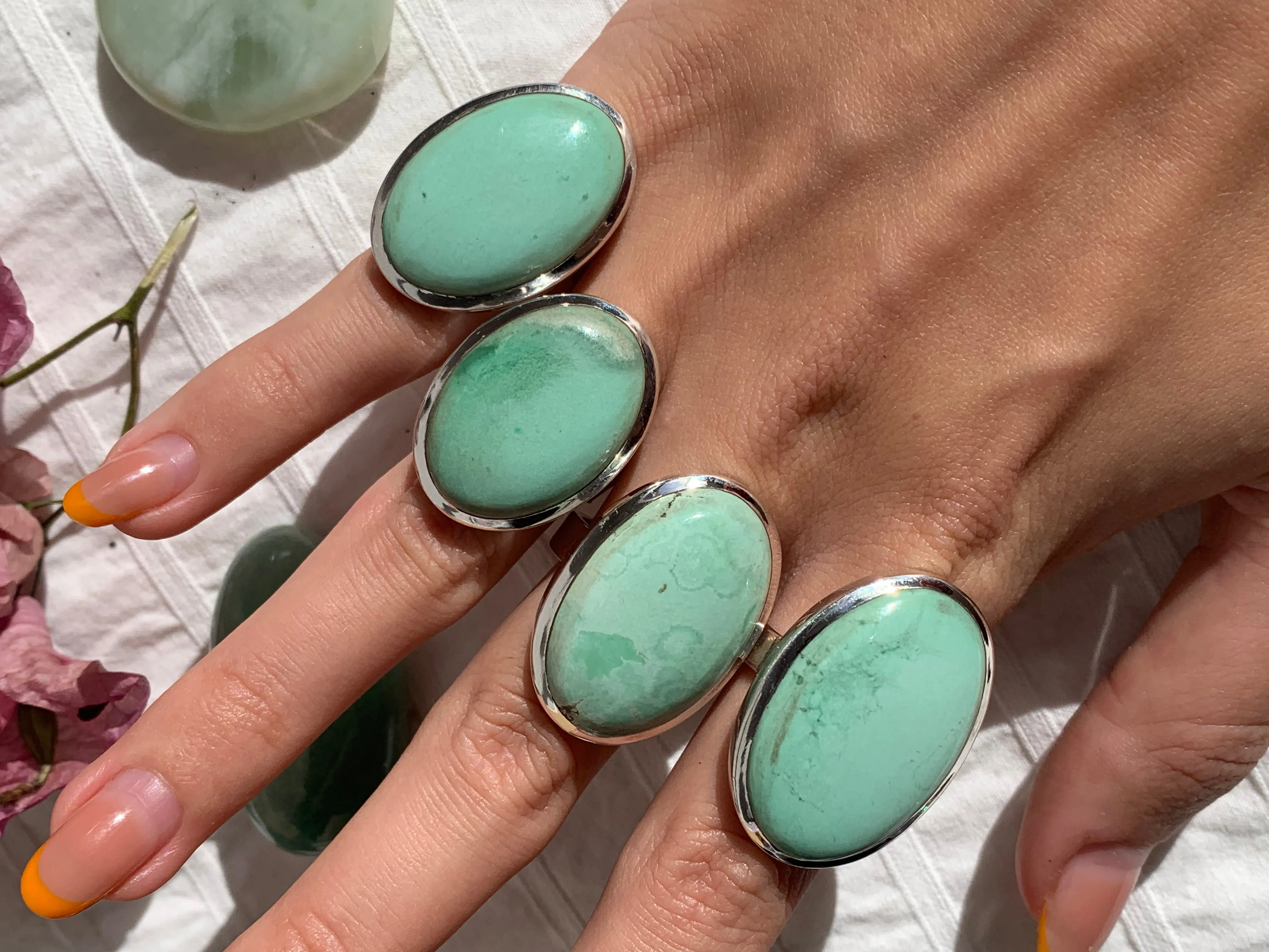 Variscite Naevia Ring - Large Oval