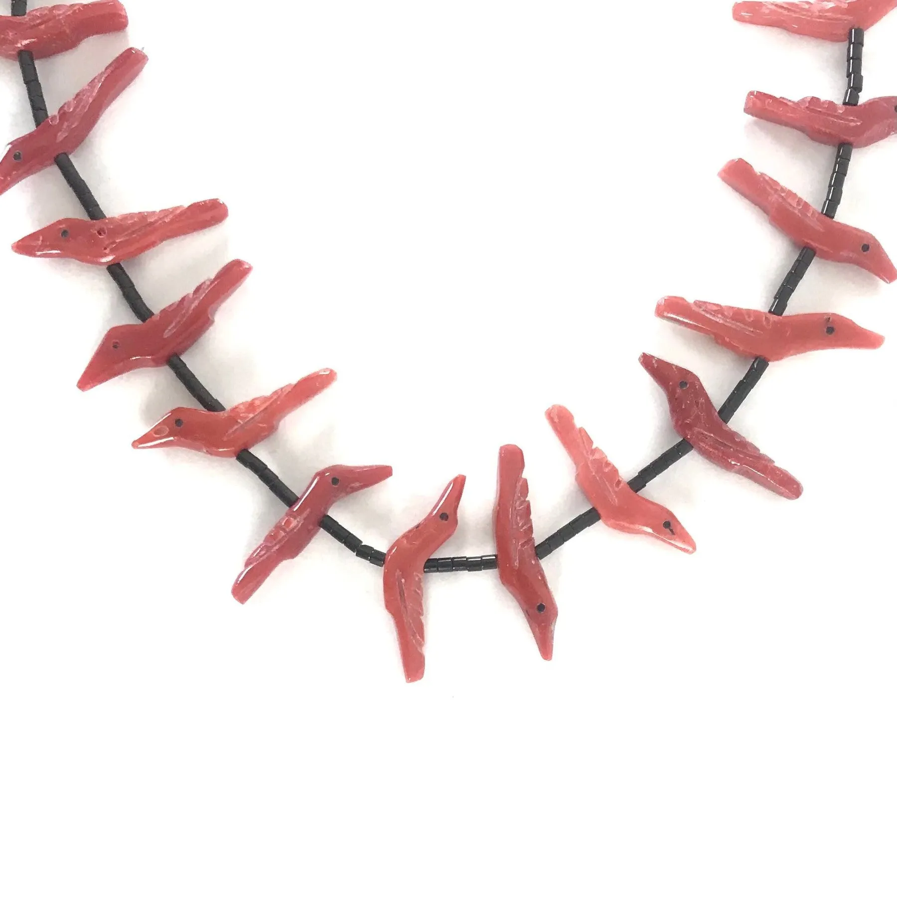 Verna Kushana Coral Birds Fetish Necklace