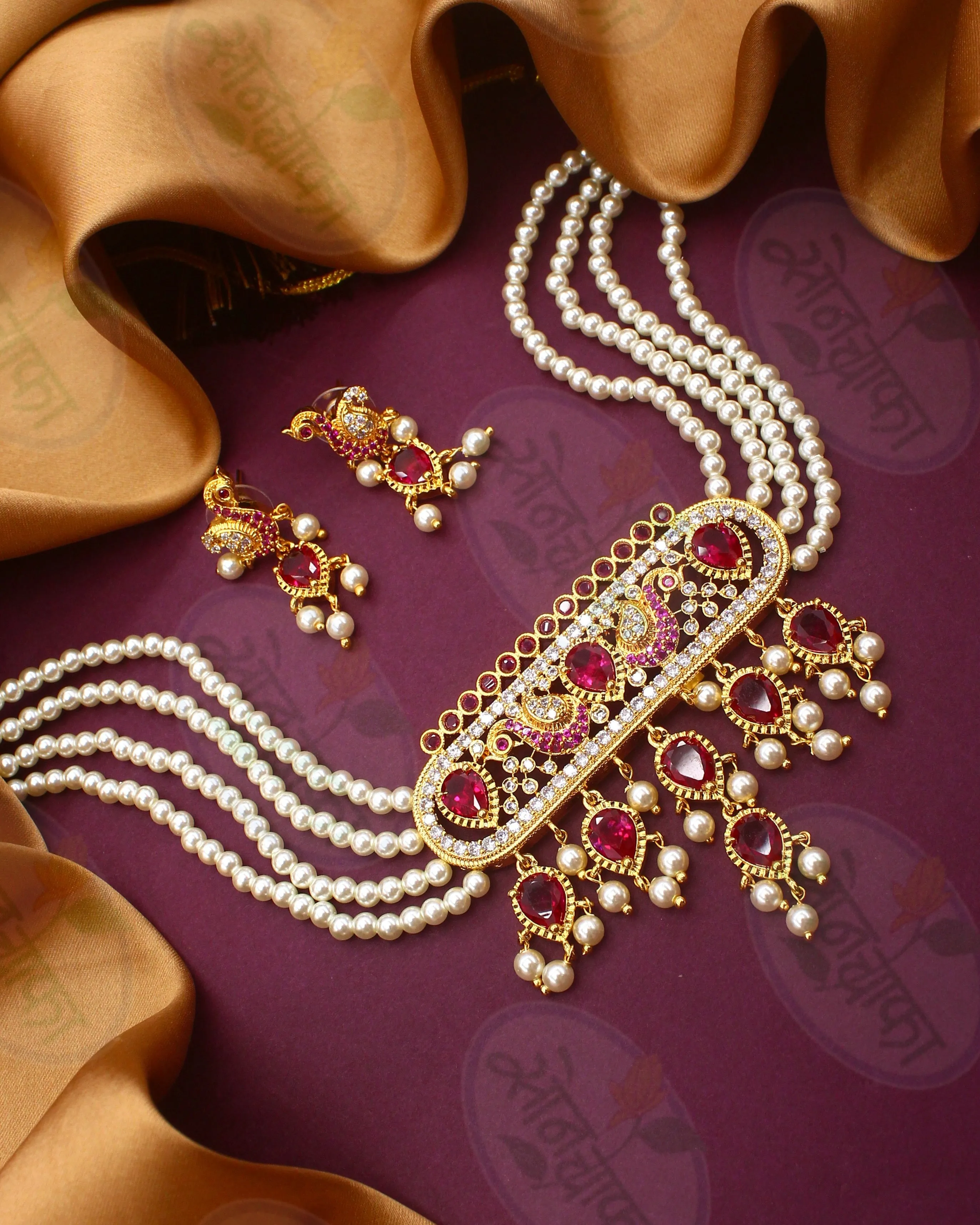 WEDDING WEAR MOTI CHOKER SET