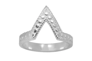 White Silver Venus Ring