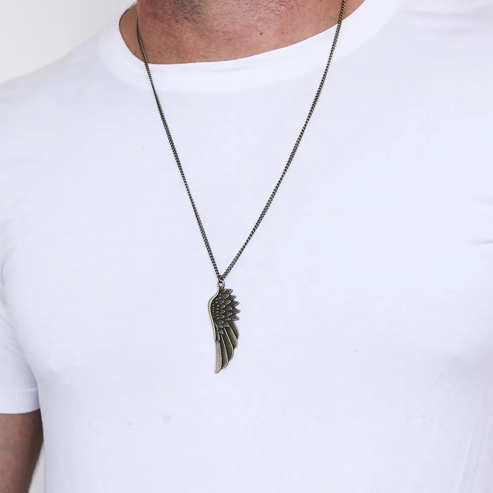 Wing Necklace (Bronze-Plated)