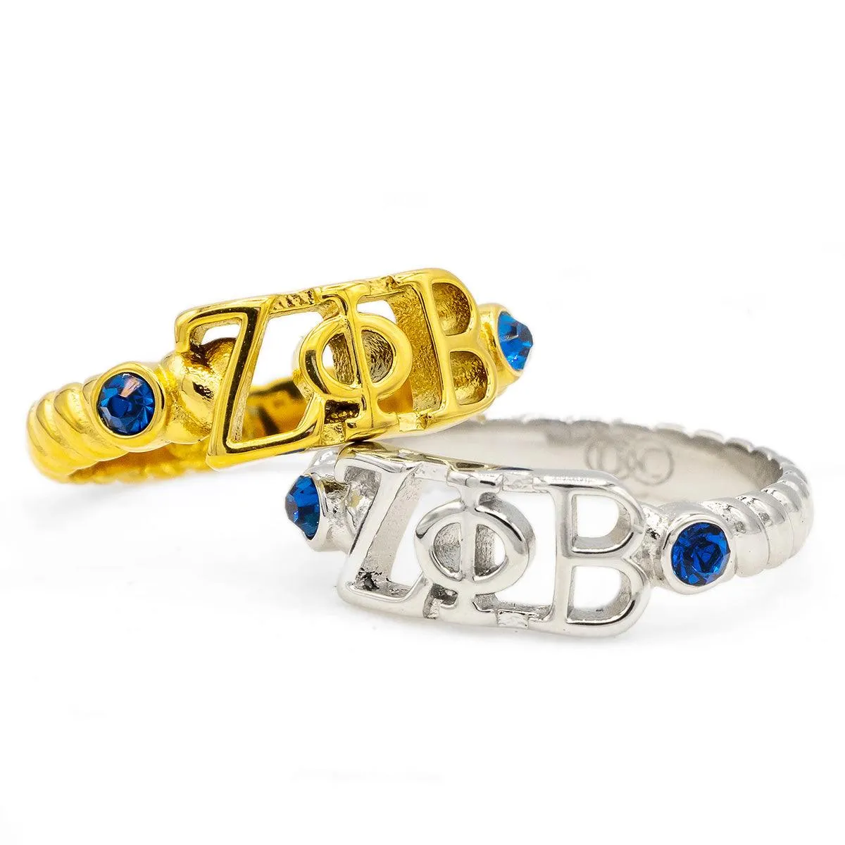 ZΦB Pave' Twist Ring (Stainless Steel)